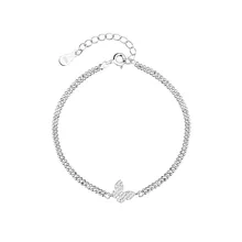 New Bracelet 925 Silver Jewelry with Zircon Gemstone Butterfly Shape Double Bead Hand Accessories for Women Wedding Party Gift
New Bracelet 925 Silver Jewelry with Zircon Gemstone Butterfly Shape Double Bead Hand Accessories for Women Wedding Party Gift