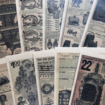 10 Pieces of Vintage Kraft Paper Shopping Old Newspaper Pattern Background Paper Card Crafts DIY Scrapbook Paper Decorations
10 Pieces of Vintage Kraft Paper Shopping Old Newspaper Pattern Background Paper Card Crafts DIY Scrapbook Paper Decorations