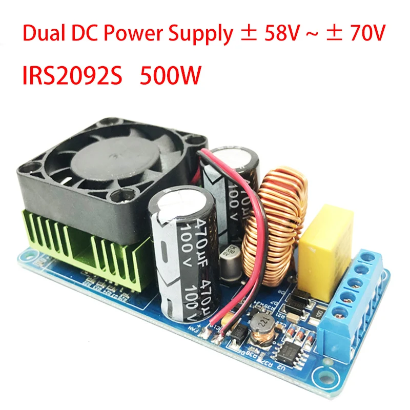 IRS2092S 500W Mono Channel Digital Amplifier Class D HIFI Power Amp Board 20Hz-20KHz Digital Amplifier Module
IRS2092S 500W Mono Channel Digital Amplifier Class D HIFI Power Amp Board 20Hz-20KHz Digital Amplifier Module