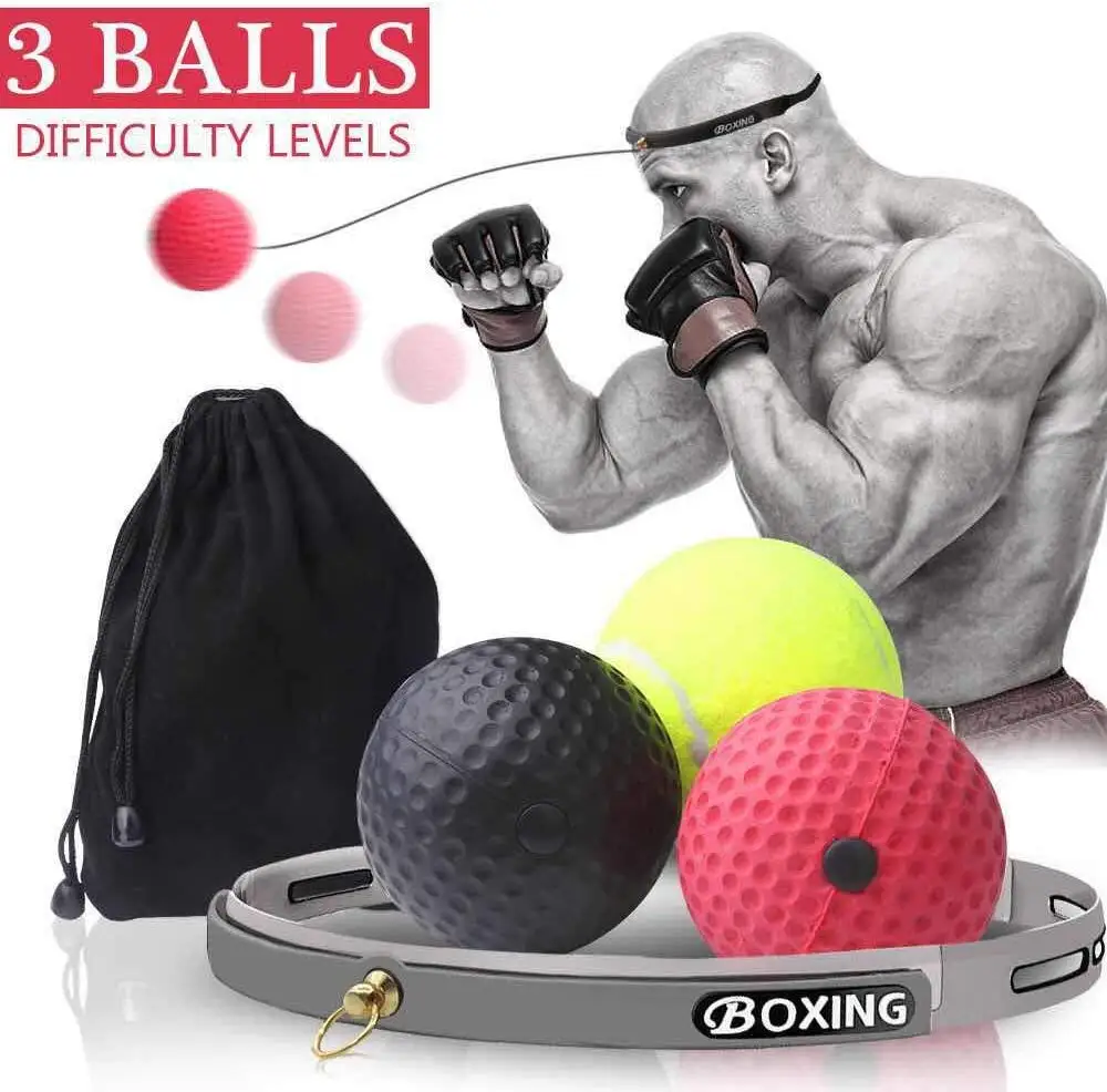 3 Difficulty Level Training Boxing Reflex Balls with Headband Sports Training Punch Fight React Head Ball for Kids and Adults
3 Difficulty Level Training Boxing Reflex Balls with Headband Sports Training Punch Fight React Head Ball for Kids and Adults