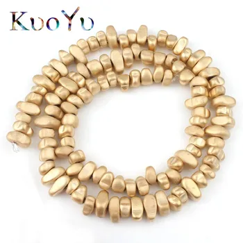 Natural Matte Irregular Gravel Light Gold Hematite Stone Beads Loose Spacer Beads For Jewelry Making Diy Charm Bracelet 15"inch
Natural Matte Irregular Gravel Light Gold Hematite Stone Beads Loose Spacer Beads For Jewelry Making Diy Charm Bracelet 15"inch