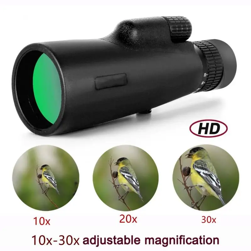 

10-30*50 All-optical Large Eyepiece Outdoor Monocular Variable Magnification Rainproof Telescope High Magnification Image Stable