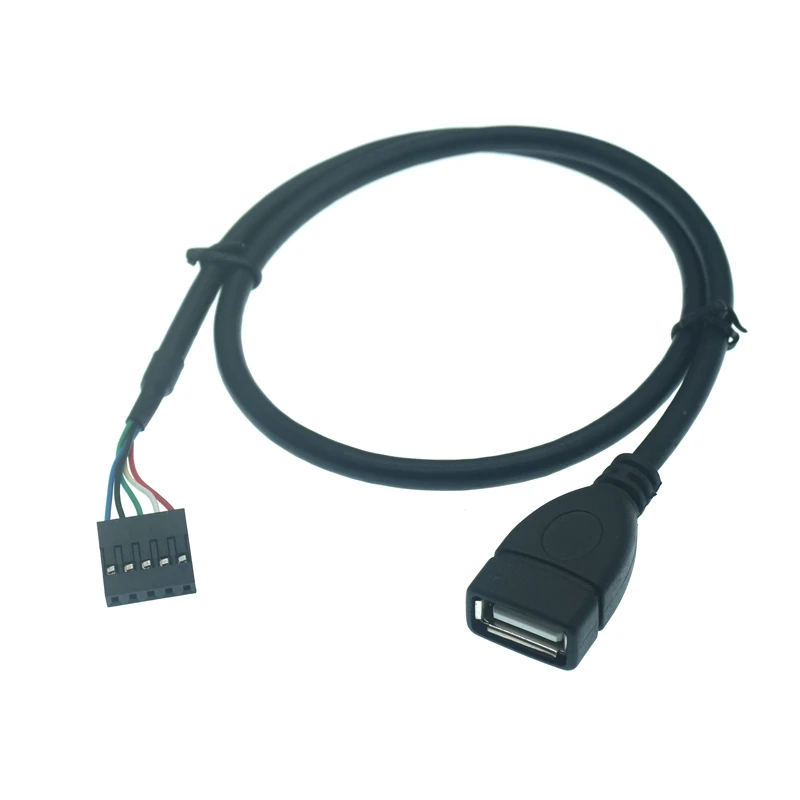 

1pcs 15cm 50cm USB 2.0 A Female to Dupont 5 Pin Female Header Motherboard Adapter Cable