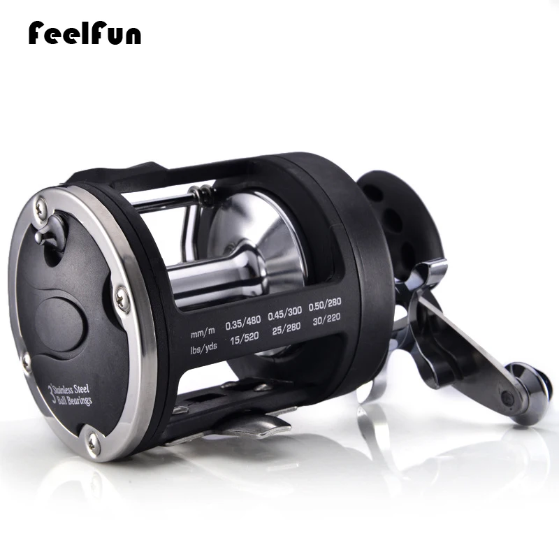 FeelFun 3BB Metal Line Spool Cheap Trolling Fishing Reel Saltwater Baitcasting Trolling Reel Left Hand/Right Hand
FeelFun 3BB Metal Line Spool Cheap Trolling Fishing Reel Saltwater Baitcasting Trolling Reel Left Hand/Right Hand