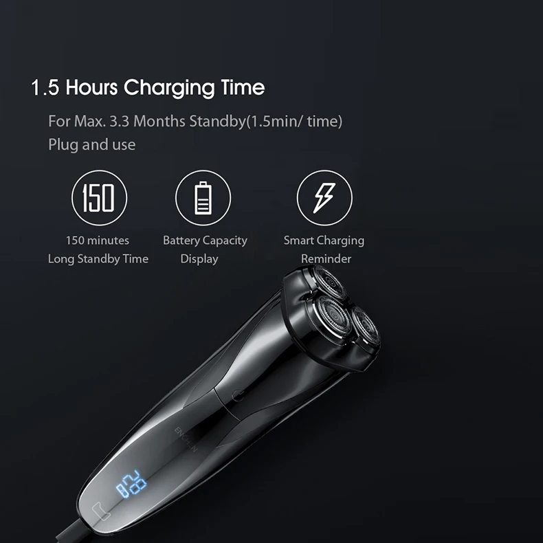 ENCHEN Blackstone Face Shaver For Men Rechargeable 3D Floating Electric Shaving Machine Beard Trimmer ENCHEN Blackstone Face Shaver For Men Rechargeable 3D Floating Electric Shaving Machine Beard Trimmer