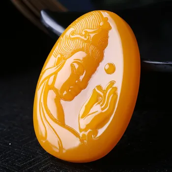 NATURAL YELLOW JADE GUANYIN PENDANT NECKLACE CHINESE CARVED CHARM JEWELLERY ACCESSORIES FASHION AMULET FOR MEN WOMEN LUCKY GIFTS
NATURAL YELLOW JADE GUANYIN PENDANT NECKLACE CHINESE CARVED CHARM JEWELLERY ACCESSORIES FASHION AMULET FOR MEN WOMEN LUCKY GIFTS