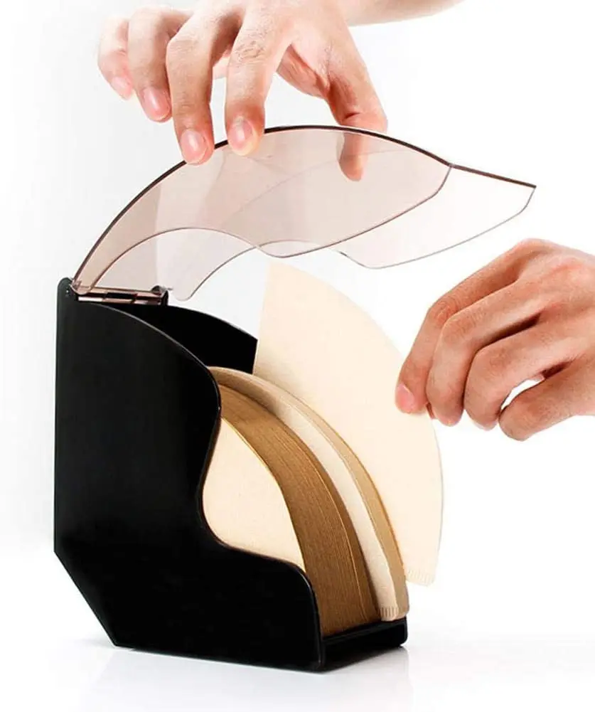 Coffee Filter Paper Holder with Acrylic Dustproof Cover - Coffee Filters Dispenser Rack Shelf Storage, Barista Coffee Tools
Coffee Filter Paper Holder with Acrylic Dustproof Cover - Coffee Filters Dispenser Rack Shelf Storage, Barista Coffee Tools