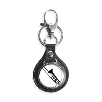 Trombone Classical Music Instrument Pattern Leather Metal Key Chain Ring Car Keychain Gift
Trombone Classical Music Instrument Pattern Leather Metal Key Chain Ring Car Keychain Gift