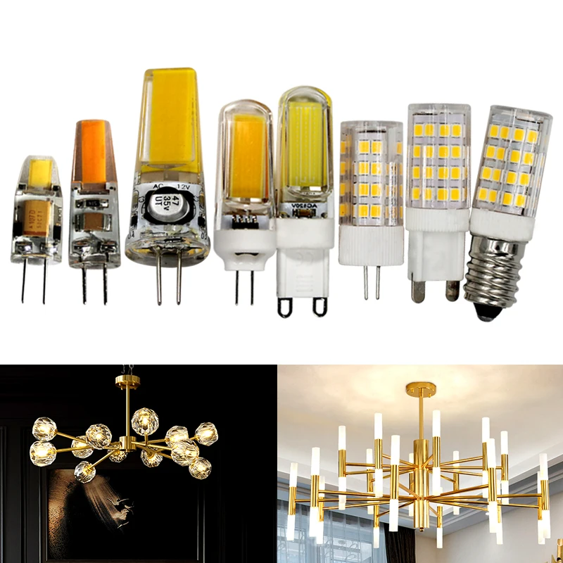 

G4 G9 E14 LED Light Bulb 3W 5W 6W 7W 9W 12V Lamp 110V 220V warm white Crystal Chandeliers Bulb