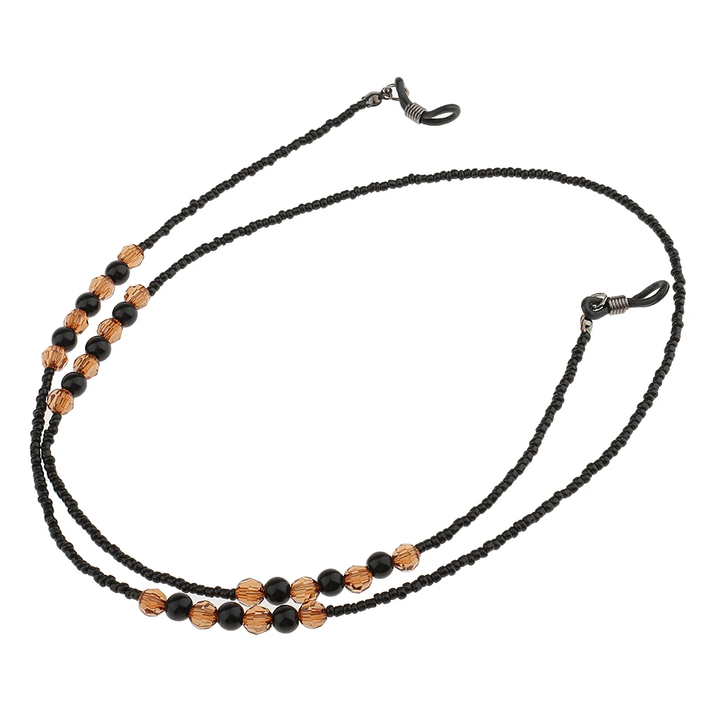 Fashion Black Beads Long Glasses Chain Eyeglasses Lanyard Cord Neck Spectacles Holder Anti-slip Reading Glasses Strap Rope Fashion Black Beads Long Glasses Chain Eyeglasses Lanyard Cord Neck Spectacles Holder Anti-slip Reading Glasses Strap Rope