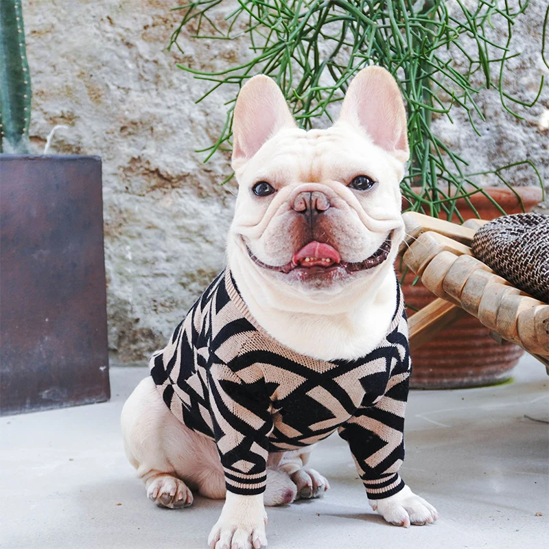 

Suéter suave para perros traje Casual clásico para mascotas moda cárdigan suéter Chaqueta de punto para Schnauzer Bulldog ropa para cachorros