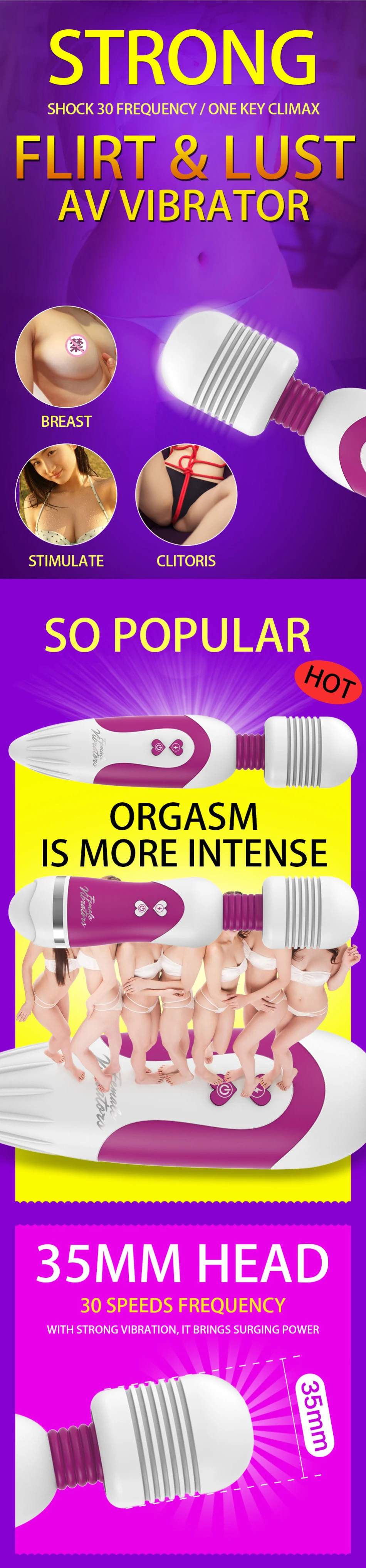 30 Speeds AV Vibrator Clitoris Stimulator G Spot Sex Toys for Woman Adults Vibrators for Women Masturbator Intimate Goods Shop 6 Hff0c38ce6d164e43ab30f4d2648d1c8cC