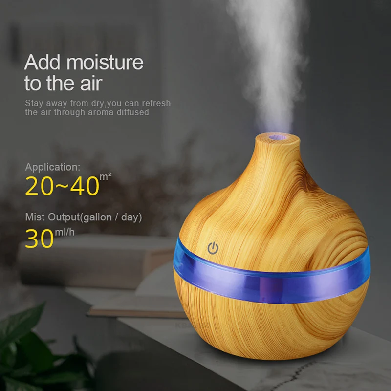 300ml Electric Humidifier Essential Aroma Oil Diffuser Ultrasonic Wood Grain Air Humidifier USB Mini Mist Maker LED Light home
300ml Electric Humidifier Essential Aroma Oil Diffuser Ultrasonic Wood Grain Air Humidifier USB Mini Mist Maker LED Light home