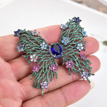 GG Jewelry Gold plated Green Cubic Zirconia micro pave Butterfly Brooch Pin
GG Jewelry Gold plated Green Cubic Zirconia micro pave Butterfly Brooch Pin