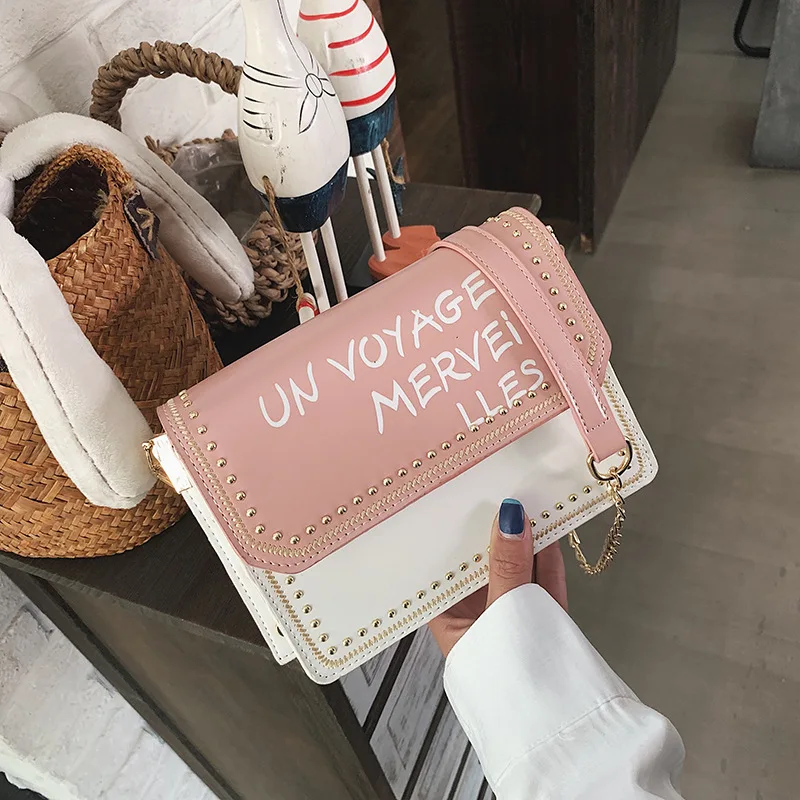 Summer Rivet Bag Soft Surface Bag Women's 2019 New Style Korean-style Fashion Simple Versatile Chain Crossbody Bag 
Summer Rivet Bag Soft Surface Bag Women's 2019 New Style Korean-style Fashion Simple Versatile Chain Crossbody Bag