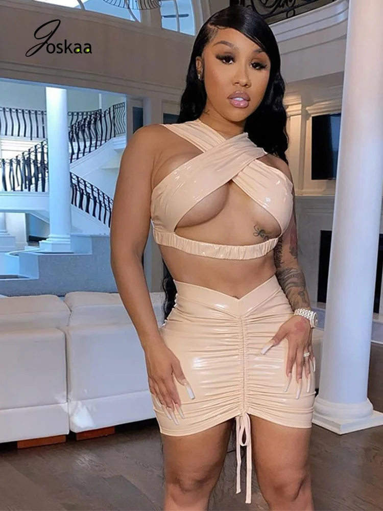Joskaa Autumn 2020 Y2k Two Piece Sets Sexy Solid Sleeveless Hollow Out Corset Slim Crop Top Drawstring Elastic Mini Skirt Club
Joskaa Autumn 2020 Y2k Two Piece Sets Sexy Solid Sleeveless Hollow Out Corset Slim Crop Top Drawstring Elastic Mini Skirt Club