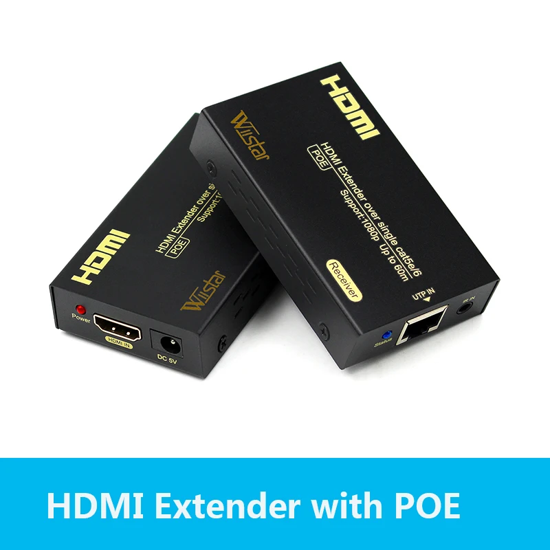 HDMI Extender Over HDMI Extender POE By Ethernet RJ45 5e/6 Cable Like HDMI Splitter
HDMI Extender Over HDMI Extender POE By Ethernet RJ45 5e/6 Cable Like HDMI Splitter