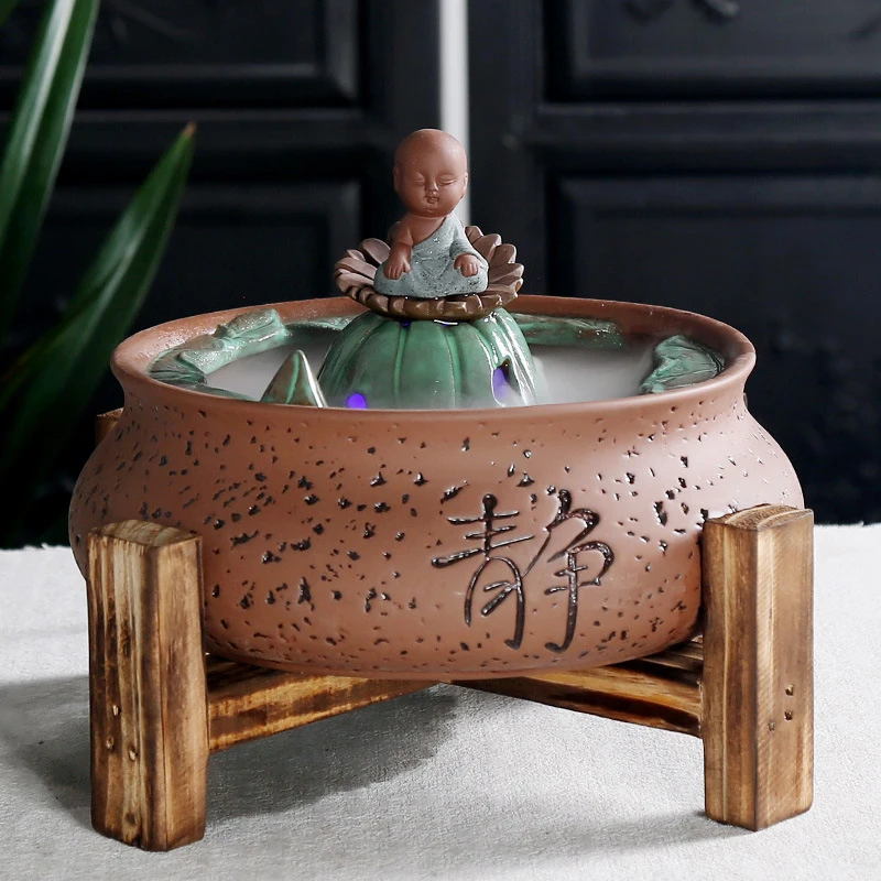 Purple Sand Small Monk Water Fountain Atomization Humidifier Decoration Home Living Room Water Landscape Decoration
Purple Sand Small Monk Water Fountain Atomization Humidifier Decoration Home Living Room Water Landscape Decoration