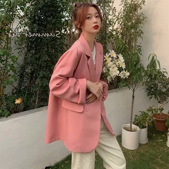 GOOHOJIO 2020 New Temperament Blazer for Women Solid Color Casual Single Coat Women Jacket Long Sleeve Spring Autumn Blazers
GOOHOJIO 2020 New Temperament Blazer for Women Solid Color Casual Single Coat Women Jacket Long Sleeve Spring Autumn Blazers