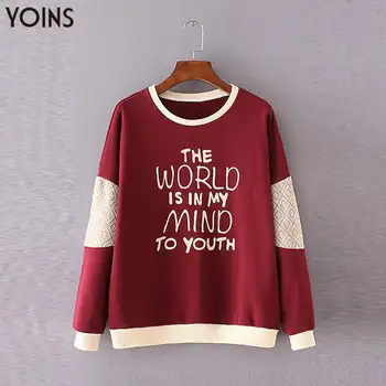 YONIS 2020 Spring Autumn Winter Women Sweatshirts Round Neck Long Sleeve Colour Matching Letter Pattern Casual Poullover Hoodies
YONIS 2020 Spring Autumn Winter Women Sweatshirts Round Neck Long Sleeve Colour Matching Letter Pattern Casual Poullover Hoodies