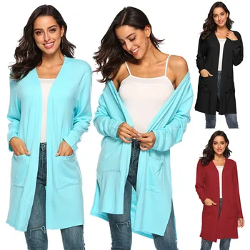 HUAN BEAUTY Spring Autumn Cardigan Women Long Sleeve Split Cardigan Female Long Length Coat HB-O1316
HUAN BEAUTY Spring Autumn Cardigan Women Long Sleeve Split Cardigan Female Long Length Coat HB-O1316