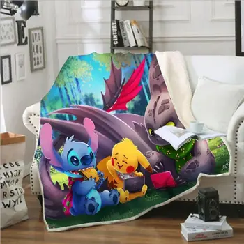 Anime Stitch pattern Kids 3D Blanket Fleece Cartoon Art Print Children Warm Bed Throw Blanket newborn bayby Blanket 
Anime Stitch pattern Kids 3D Blanket Fleece Cartoon Art Print Children Warm Bed Throw Blanket newborn bayby Blanket