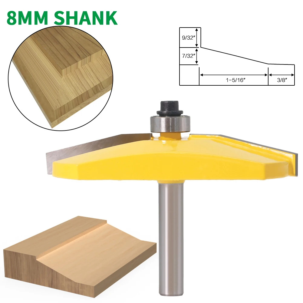 1PC 8MM Shank Milling Cutter Wood Carving 15 Paised Panet Bit Anel Raiser Router Bit Bevel Design Tenon Cutter For Woodworking
1PC 8MM Shank Milling Cutter Wood Carving 15 Paised Panet Bit Anel Raiser Router Bit Bevel Design Tenon Cutter For Woodworking