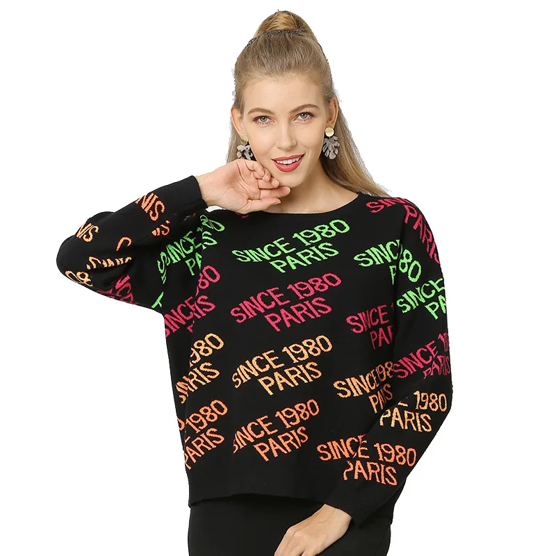 Women's Autumn Winter O-neck Harajuku Sweaters Letter Printed Loose Jersey Jumper Pullover Women Knitted Top Shirts
Women's Autumn Winter O-neck Harajuku Sweaters Letter Printed Loose Jersey Jumper Pullover Women Knitted Top Shirts