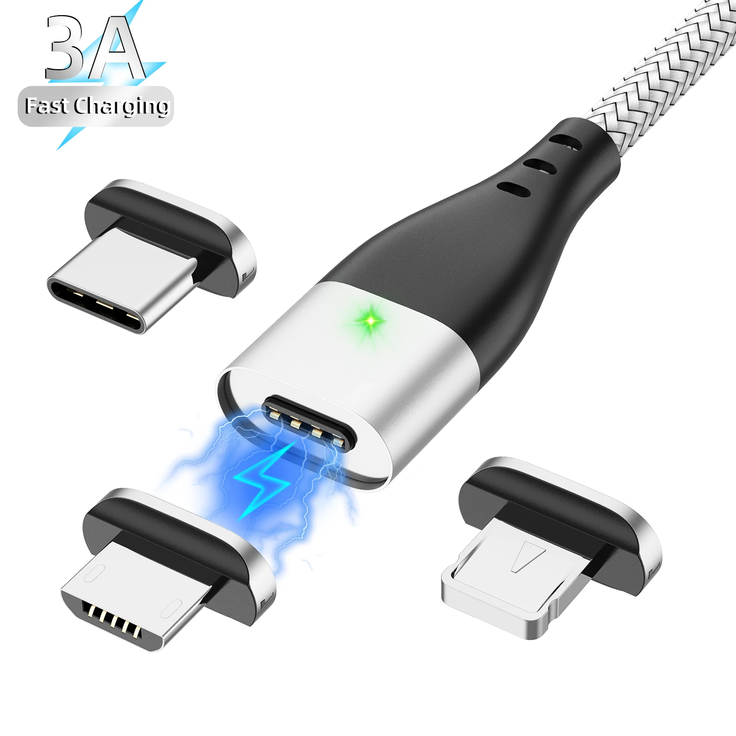 GTWIN Magnetic USB Fast Charging Cable For iPhone XS MAX Lighting Micro Wire Magnet Type C Plug Cord For Samsung S10 Huawei P30
GTWIN Magnetic USB Fast Charging Cable For iPhone XS MAX Lighting Micro Wire Magnet Type C Plug Cord For Samsung S10 Huawei P30