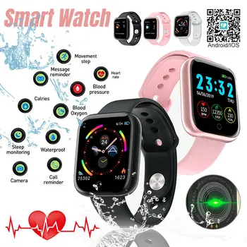Y68 Waterproof Pink Digital Smart Watch Women Smartwatch Wristbands Digital Clock Monitor HR/BP Rate Electronic Pedometer
Y68 Waterproof Pink Digital Smart Watch Women Smartwatch Wristbands Digital Clock Monitor HR/BP Rate Electronic Pedometer