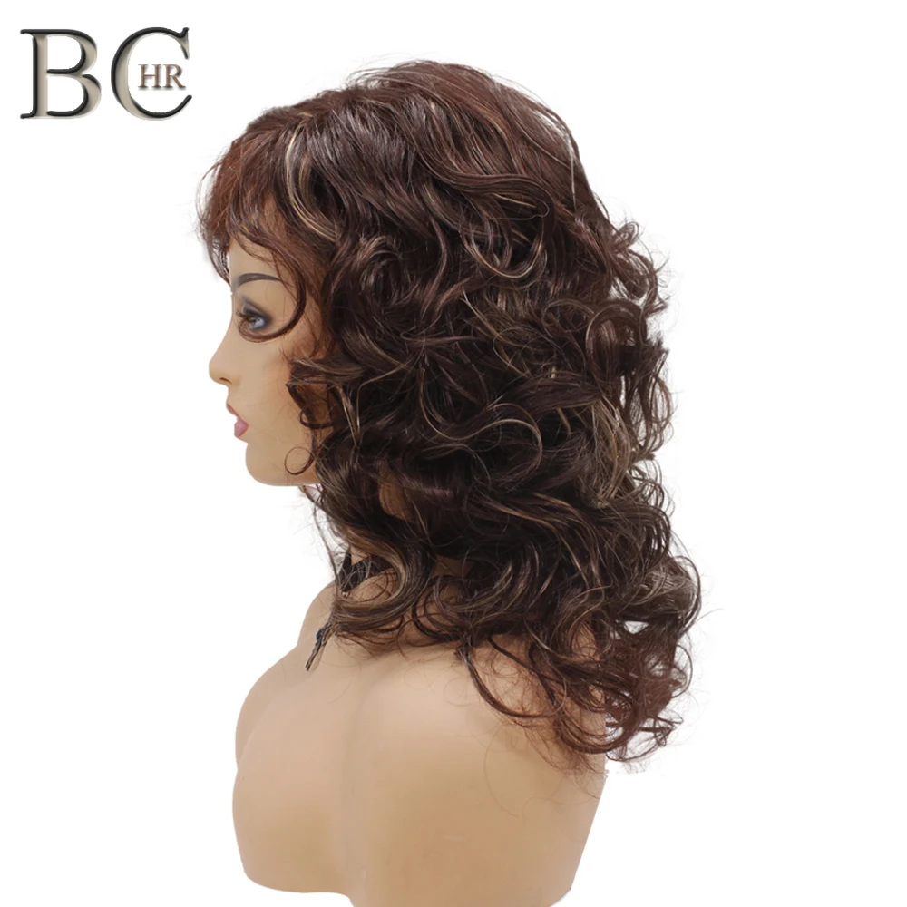 BCHR Curly Synthetic Wigs With Ombre Bangs Brown Color High Temperature Fiber For Women Wigs
BCHR Curly Synthetic Wigs With Ombre Bangs Brown Color High Temperature Fiber For Women Wigs