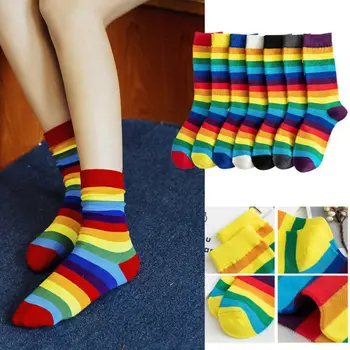 2019 Newest Fashion 1 Pack Mens Women Funky Bright Colourful Novelty Striped Cotton Rainbow Socks
2019 Newest Fashion 1 Pack Mens Women Funky Bright Colourful Novelty Striped Cotton Rainbow Socks