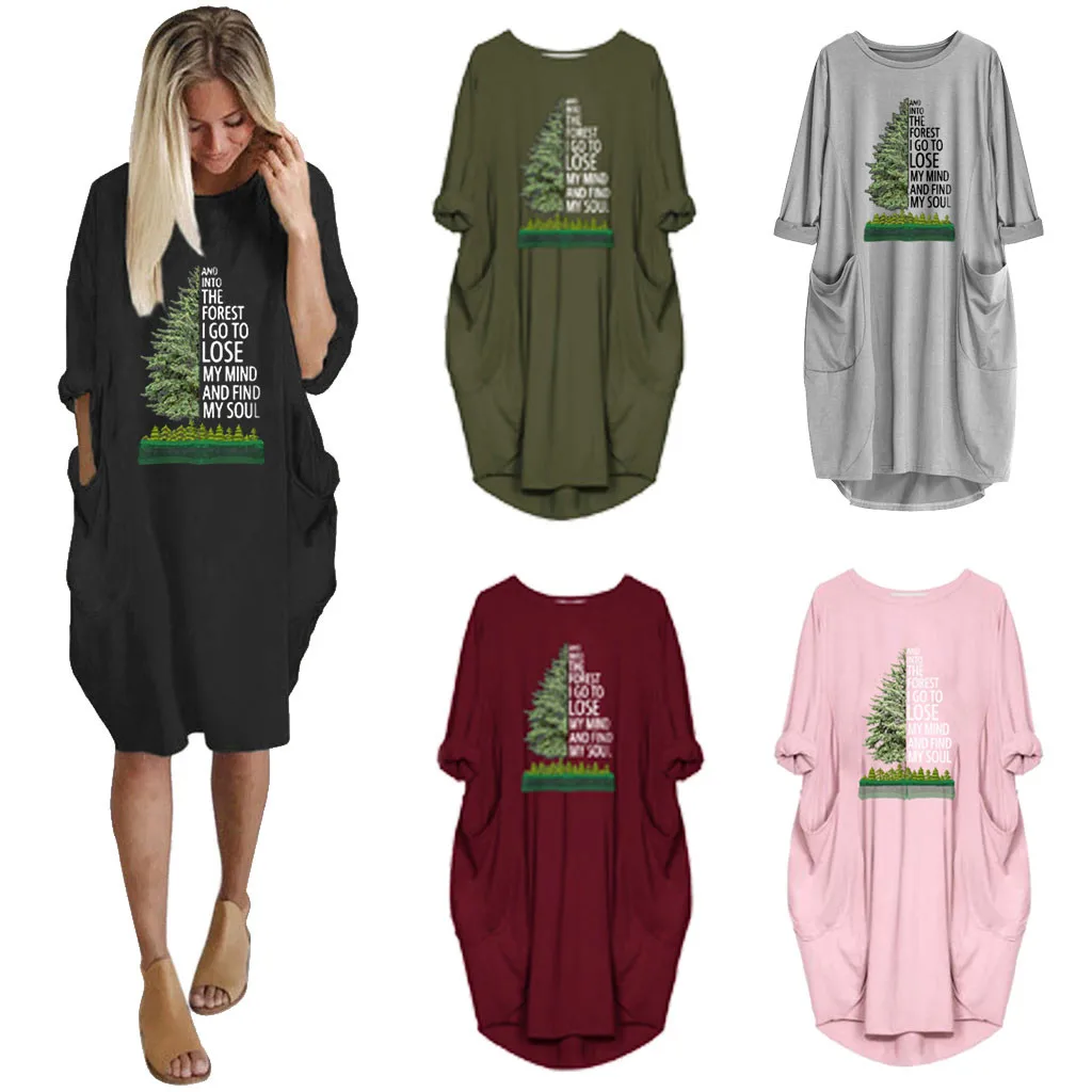 2019 Women's Dress Summer Long Sleeve Tree Printed Oversized Knee Length Loose Dress L0813
2019 Women's Dress Summer Long Sleeve Tree Printed Oversized Knee Length Loose Dress L0813