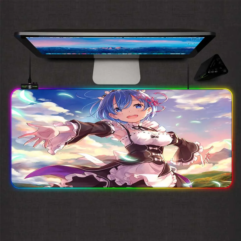 XGZ Re Zero Girl Pattern Animation Mouse Pad RGB Large Gamer LED Backlight Color Computer Office Keyboard Desk Gaming Mouse Pad
XGZ Re Zero Girl Pattern Animation Mouse Pad RGB Large Gamer LED Backlight Color Computer Office Keyboard Desk Gaming Mouse Pad