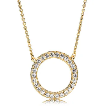 New 925 Sterling Silver Necklace Gold Color Shine Hearts Of Collier Pendant Necklace For Women Wedding Gift Diy Jewelry
New 925 Sterling Silver Necklace Gold Color Shine Hearts Of Collier Pendant Necklace For Women Wedding Gift Diy Jewelry