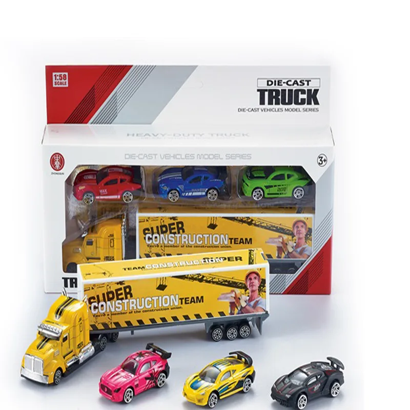 Children Model Engineering Vehicle Model Alloy Container Toy with 3 of Alloy Car Model Boy Toy Car
Children Model Engineering Vehicle Model Alloy Container Toy with 3 of Alloy Car Model Boy Toy Car