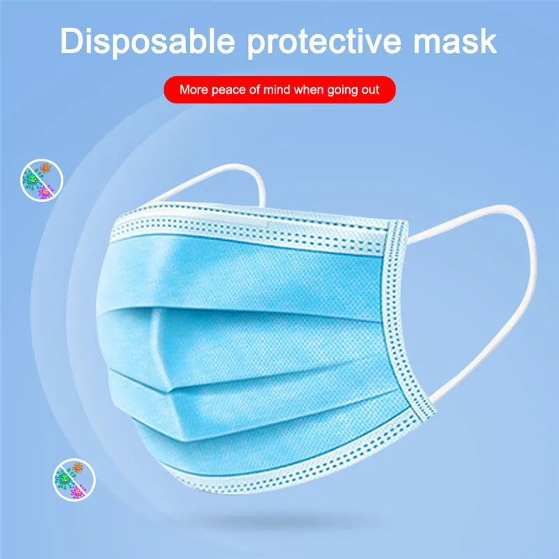 50pcs Mouth Face Masks 3-Layer Filter Protection Mask Disposable Anti-Pollution Face Masks Elastic Ear Loop Dust Safety Mask
50pcs Mouth Face Masks 3-Layer Filter Protection Mask Disposable Anti-Pollution Face Masks Elastic Ear Loop Dust Safety Mask