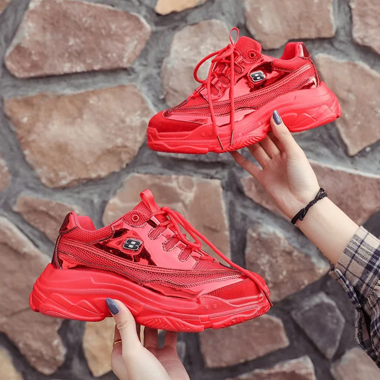 Dad Shoes Women's 2019 Spring And Summer New Style Thick Bottomed round-Toe Mesh Breathable Shoes Lace-up Casual Versatile Multi
Dad Shoes Women's 2019 Spring And Summer New Style Thick Bottomed round-Toe Mesh Breathable Shoes Lace-up Casual Versatile Multi