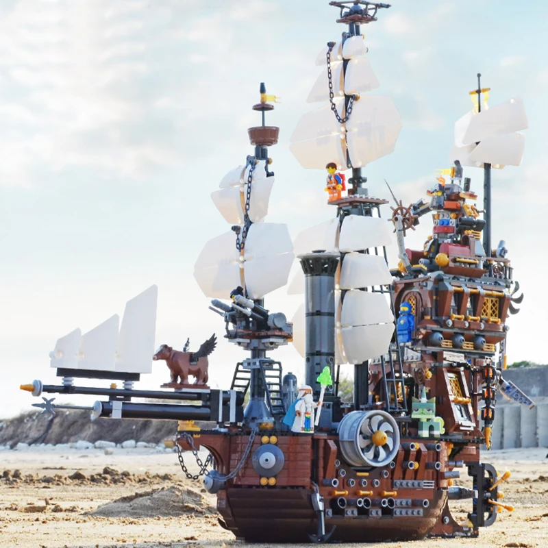 16002 Movie Pirate Ship Model 3D Building Blocks Creative Caribbean Pearl Ship Bricks Toys Compatible With Legoinglys 70810 Gift
16002 Movie Pirate Ship Model 3D Building Blocks Creative Caribbean Pearl Ship Bricks Toys Compatible With Legoinglys 70810 Gift