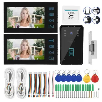 7in 1V2 Wired Video Doorphone Button Card Remote Control Access System 100-240V Video Doorbell Intercom
7in 1V2 Wired Video Doorphone Button Card Remote Control Access System 100-240V Video Doorbell Intercom