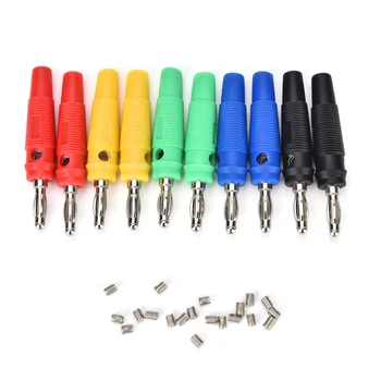 10 Pcs 4MM Banana Plug Audio Speaker Connectors Amplifier Speaker Binding Post 4mm Banana Jack Plug For Cable Terminals 
10 Pcs 4MM Banana Plug Audio Speaker Connectors Amplifier Speaker Binding Post 4mm Banana Jack Plug For Cable Terminals