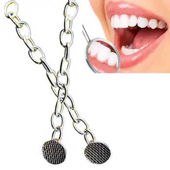 2 Pcs Orthodontic Dental Traction Chain Gold Plated Round Buttons With Chain Dentist Orthodontic Tools Auxiliary Traction Device
2 Pcs Orthodontic Dental Traction Chain Gold Plated Round Buttons With Chain Dentist Orthodontic Tools Auxiliary Traction Device