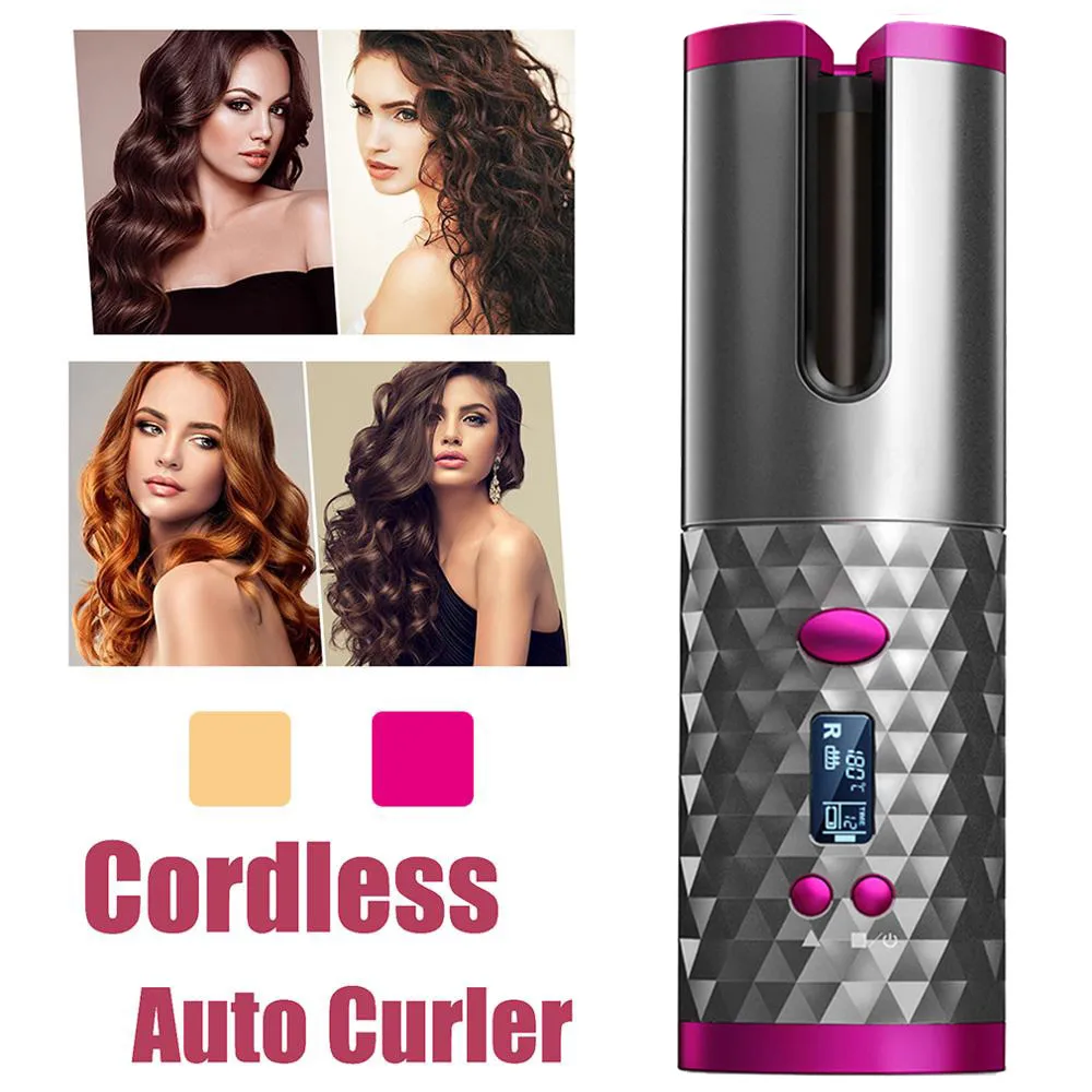Cordless Automatic Rotating Hair Curler USB Rechargeable Curling Iron LED Display Temperature Adjustable styling tool Wave Styer
Cordless Automatic Rotating Hair Curler USB Rechargeable Curling Iron LED Display Temperature Adjustable styling tool Wave Styer