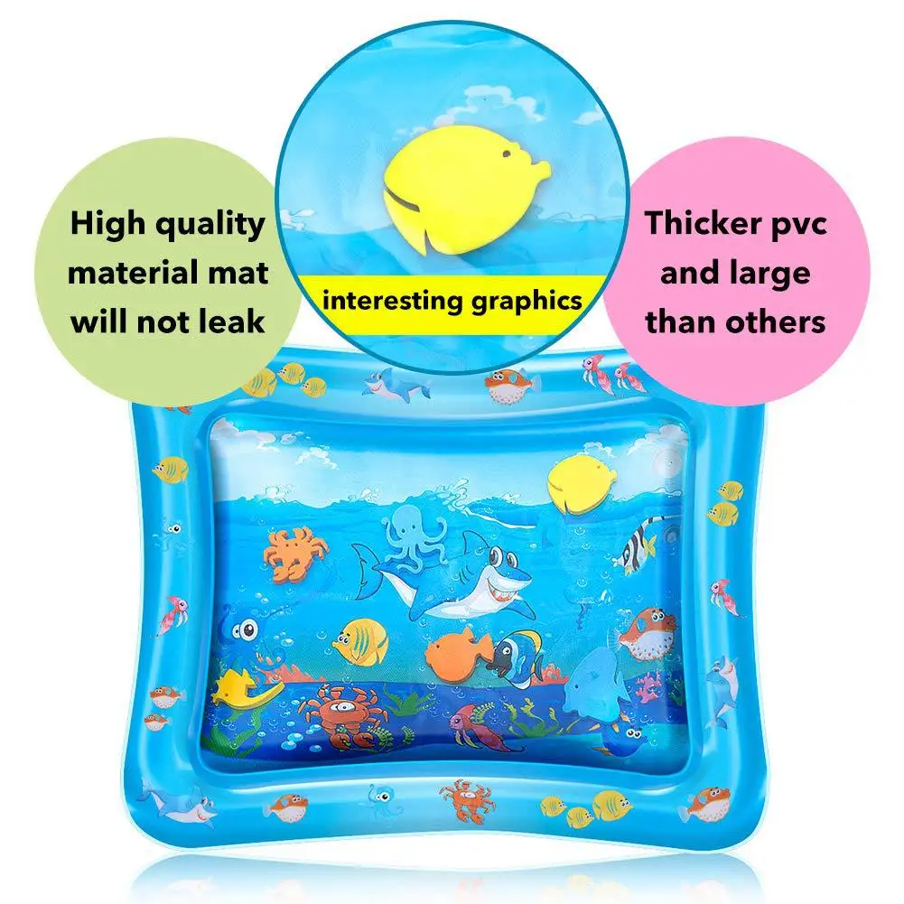 2020 Inflatable Infants Tummy Time Activity Mat Baby Play Water Mat Toys for Baby Fun Activity Play Center Baby Toddler Toys