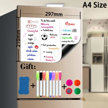 A4 Size Magnetic Whiteboard Soft Fridge Stickers Weekly Monthly Planner Calendar Table Dry Erase Calendar Message Board
A4 Size Magnetic Whiteboard Soft Fridge Stickers Weekly Monthly Planner Calendar Table Dry Erase Calendar Message Board
