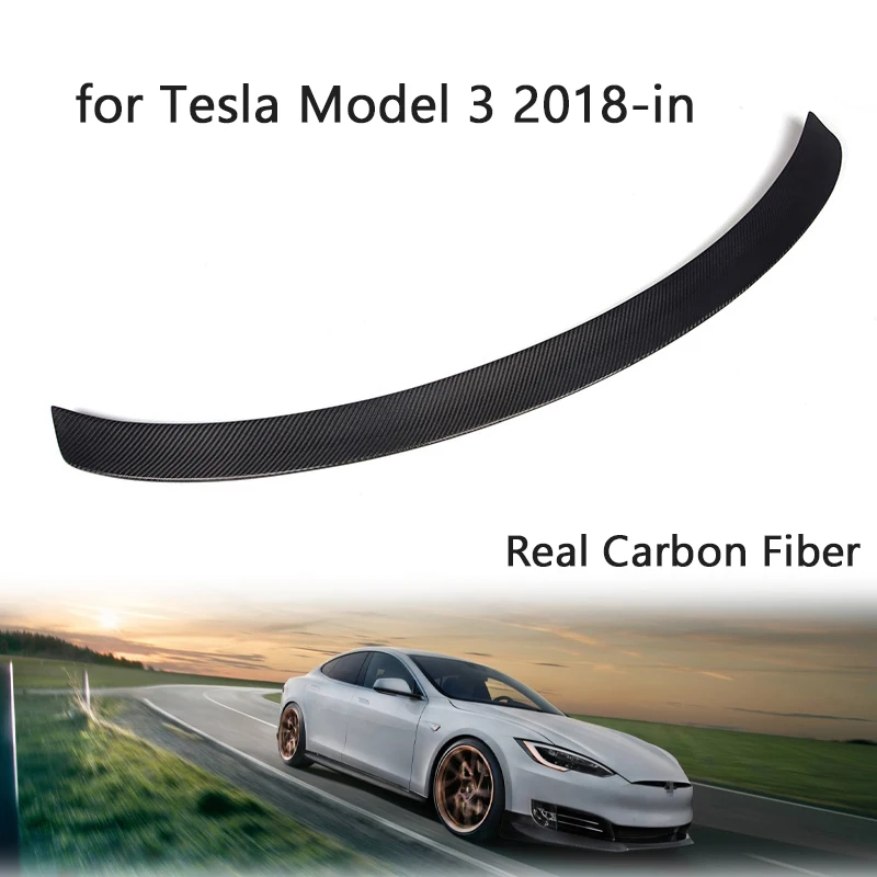 Real Carbon Fiber Car Rear Spoiler Wing for Tesla Model 3 2018-in Car Styling Professional Auto Tail Spoiler Wing Rear Truck Lip
Real Carbon Fiber Car Rear Spoiler Wing for Tesla Model 3 2018-in Car Styling Professional Auto Tail Spoiler Wing Rear Truck Lip