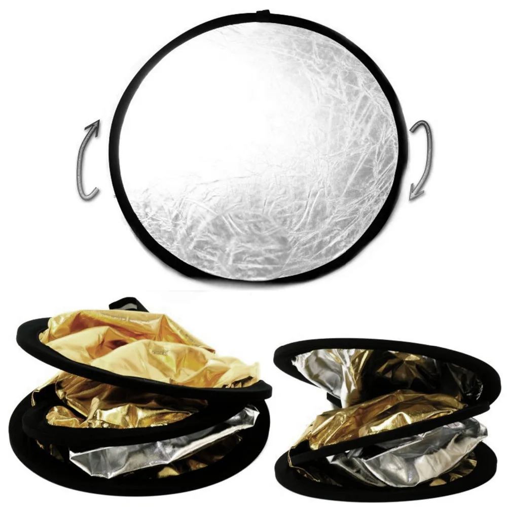 60cm Round 5 in 1 Collapsible Camera Lighting Reflector Diffuser for Studio Outdoor Portable Carrying Photography Equipment
60cm Round 5 in 1 Collapsible Camera Lighting Reflector Diffuser for Studio Outdoor Portable Carrying Photography Equipment