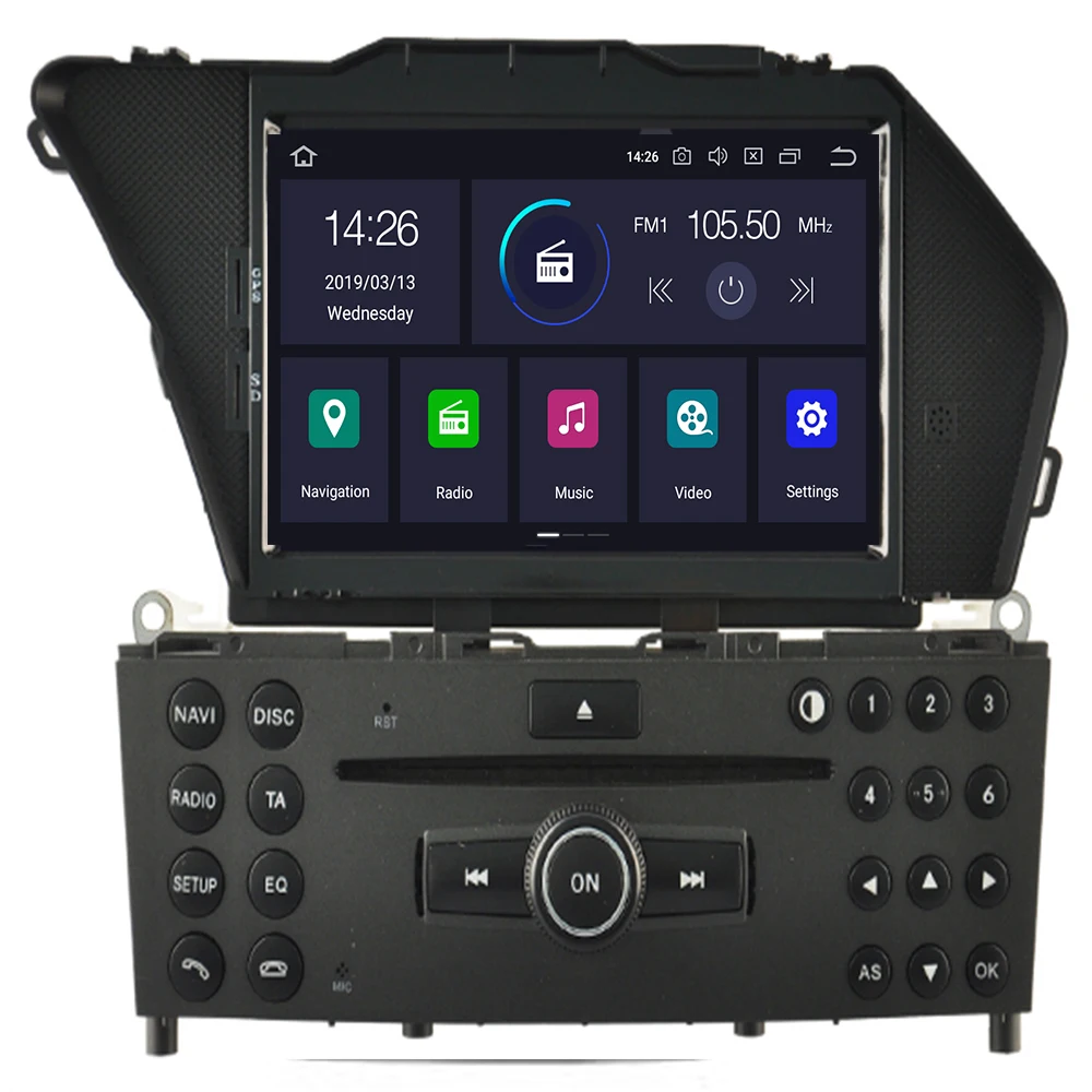 Автомобильный DVD-плеер на Android 10 для MERCEDES BENZ GLK 2008 2009 2010 GPS-навигация 2 Din