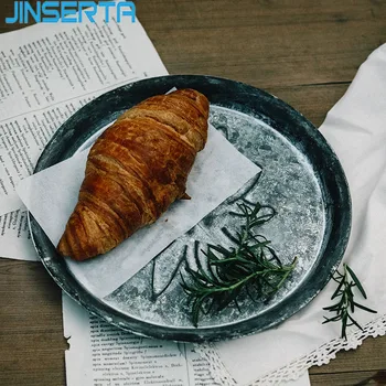 JINSERTA Metal Serving Tray Antique Dessert Fruit Cake Bread Plate Round Wrought Iron Sundries Tray Home Kitchen Decor Tray 
JINSERTA Metal Serving Tray Antique Dessert Fruit Cake Bread Plate Round Wrought Iron Sundries Tray Home Kitchen Decor Tray