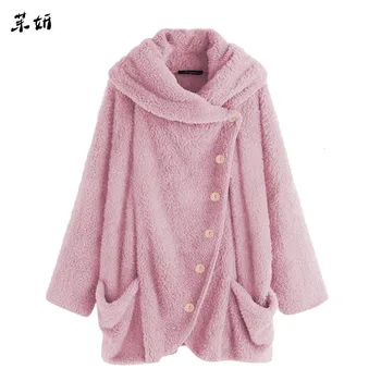 Women Plush Oversize Coats Solid Turtleneck Big Pockets Cloak Coats Vintage Plus Size Winter Coat Women Casaco Feminino 
Women Plush Oversize Coats Solid Turtleneck Big Pockets Cloak Coats Vintage Plus Size Winter Coat Women Casaco Feminino